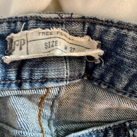 Free People Skinny Jeans W Zipper Ankles 27 - Picture 8 of 9
